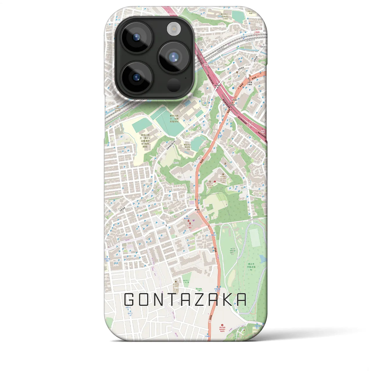 【権太坂(神奈川県)】地図柄iPhoneケース(バックカバータイプ)