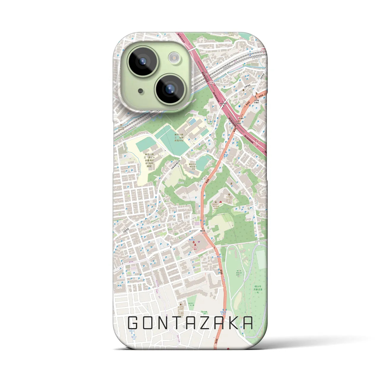 【権太坂(神奈川県)】地図柄iPhoneケース(バックカバータイプ)