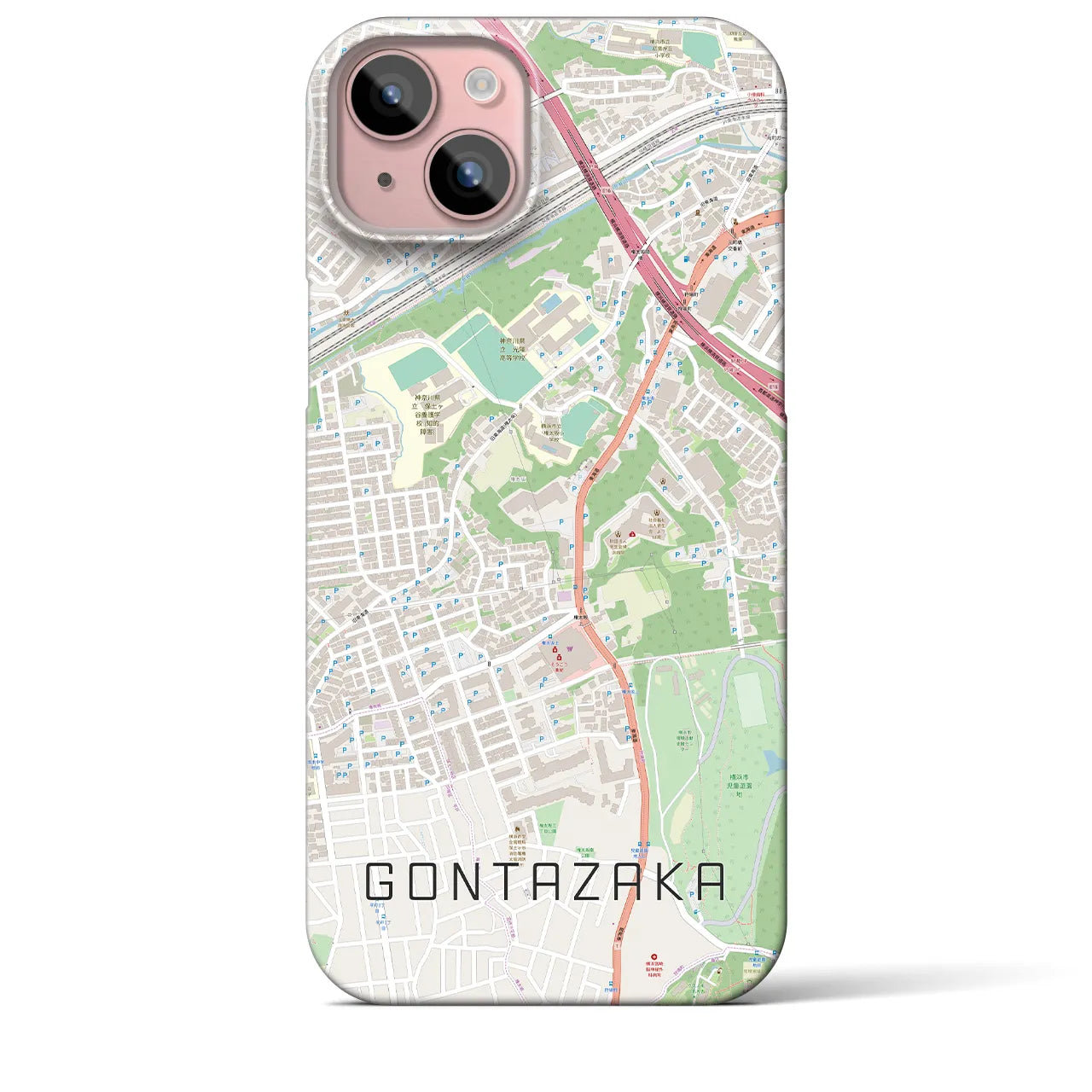 【権太坂(神奈川県)】地図柄iPhoneケース(バックカバータイプ)