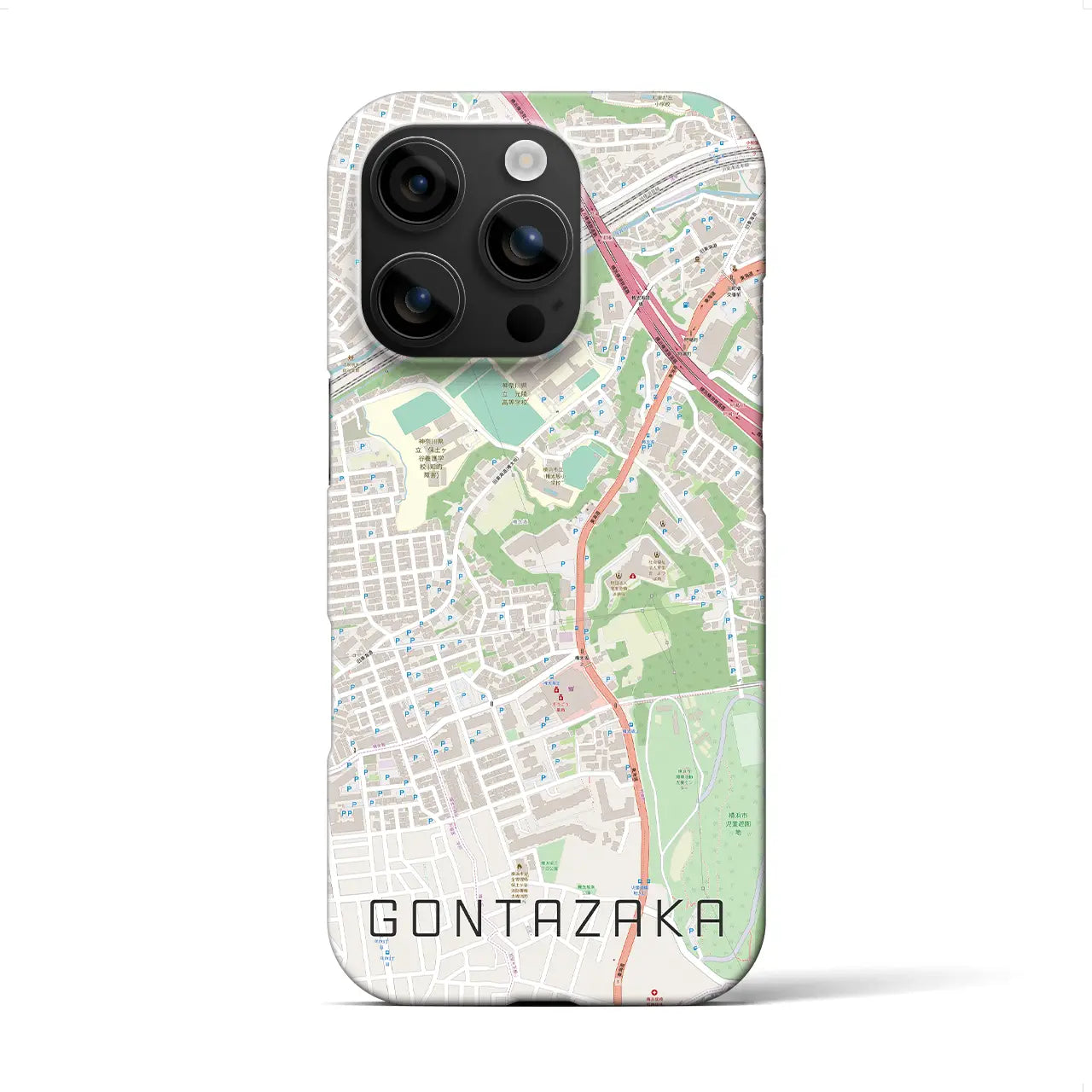 【権太坂(神奈川県)】地図柄iPhoneケース(バックカバータイプ)