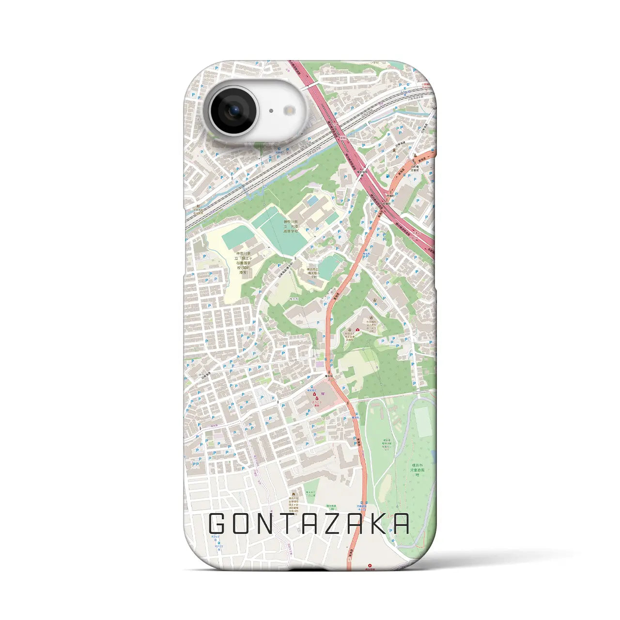 【権太坂(神奈川県)】地図柄iPhoneケース(バックカバータイプ)