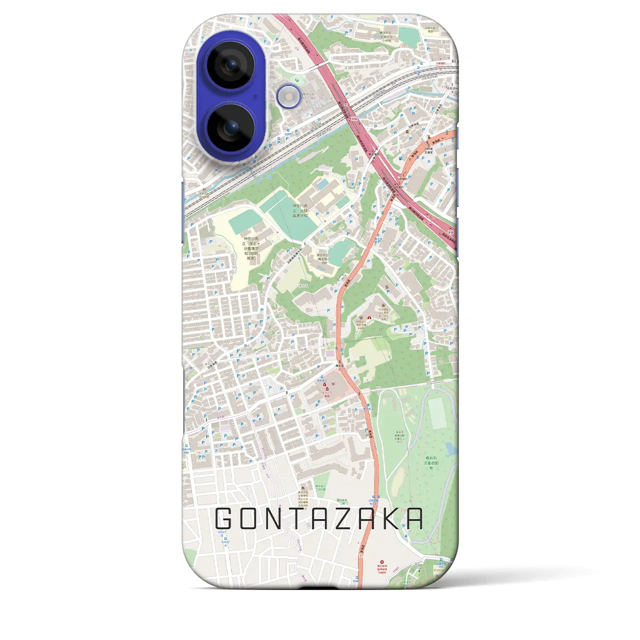 【権太坂(神奈川県)】地図柄iPhoneケース(バックカバータイプ)