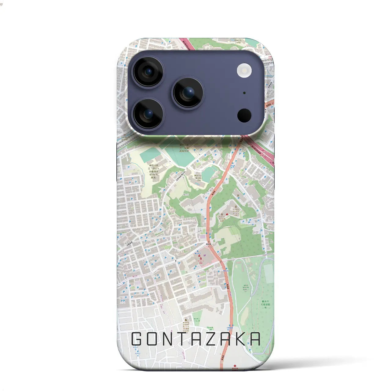 【権太坂(神奈川県)】地図柄iPhoneケース(バックカバータイプ)