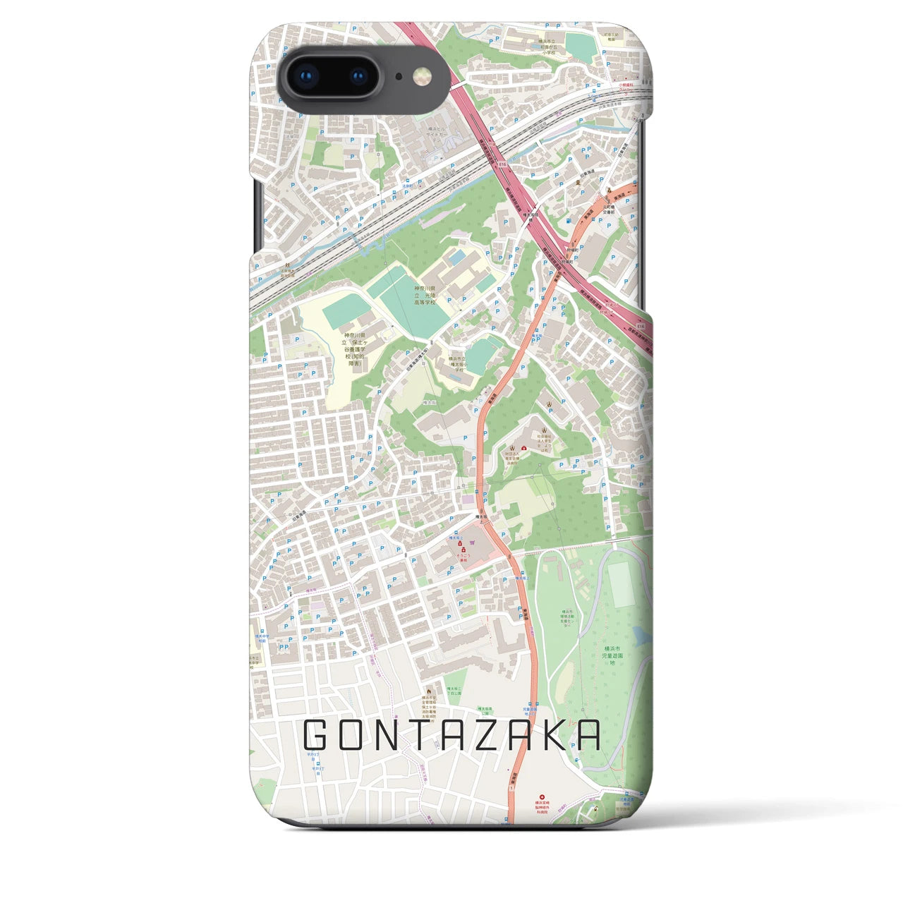 【権太坂(神奈川県)】地図柄iPhoneケース(バックカバータイプ)