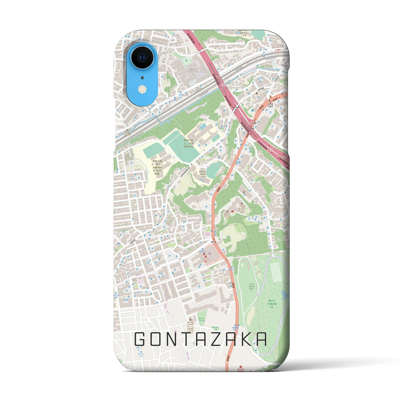 【権太坂(神奈川県)】地図柄iPhoneケース(バックカバータイプ)