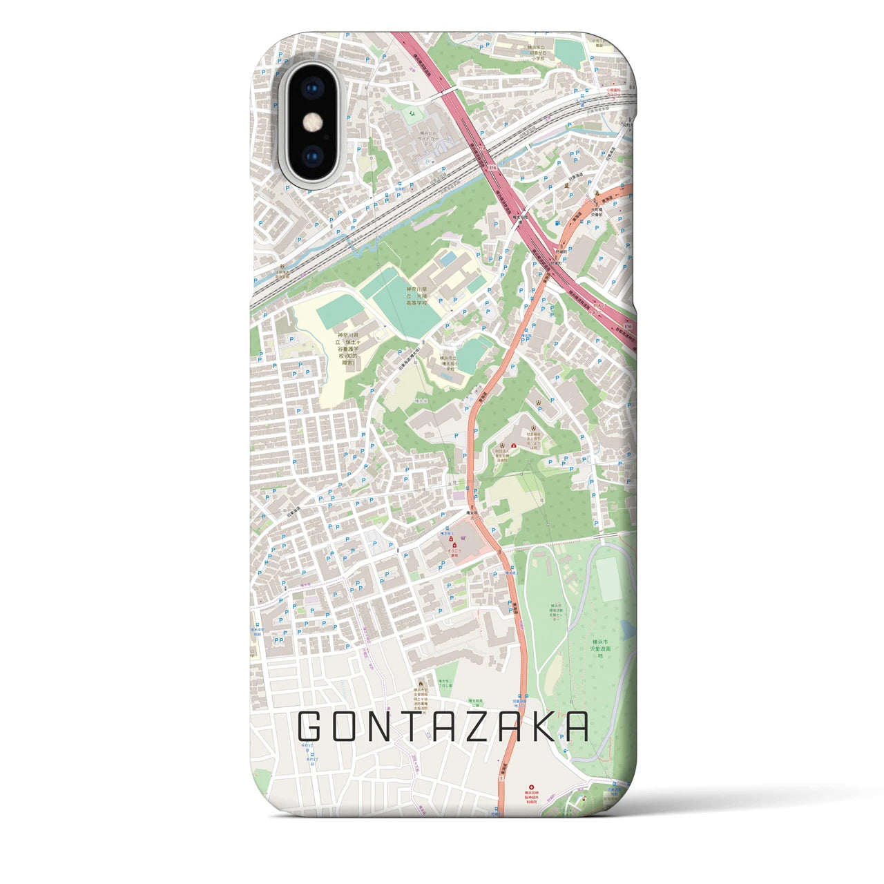 【権太坂(神奈川県)】地図柄iPhoneケース(バックカバータイプ)