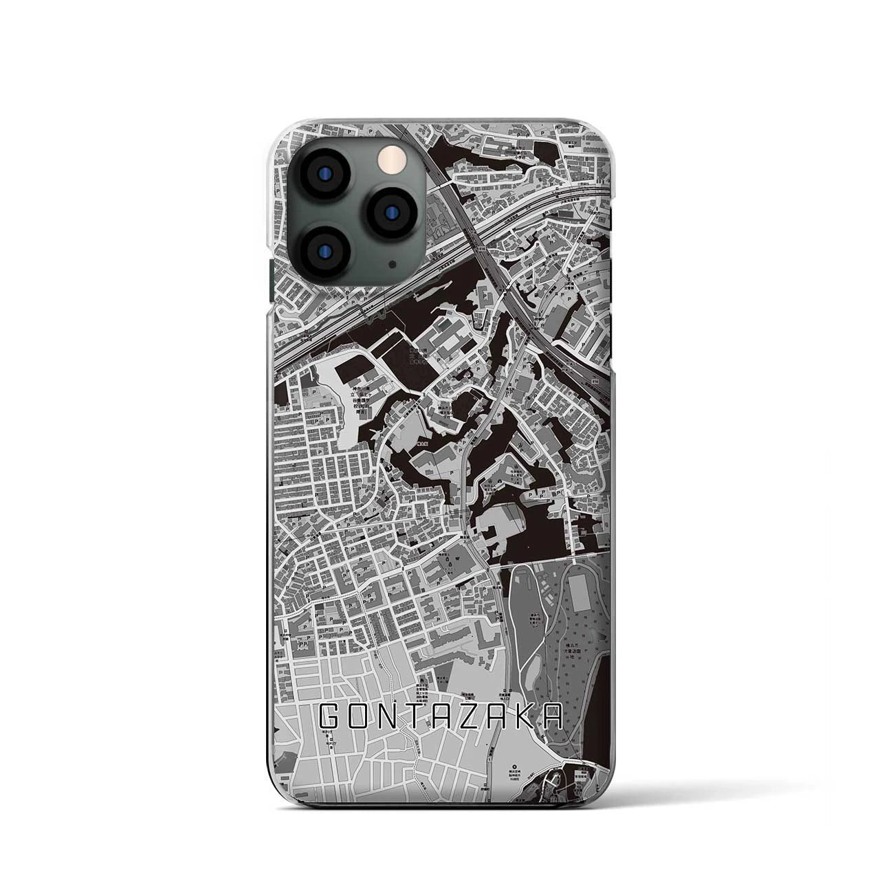 【権太坂(神奈川県)】地図柄iPhoneケース(クリアタイプ)