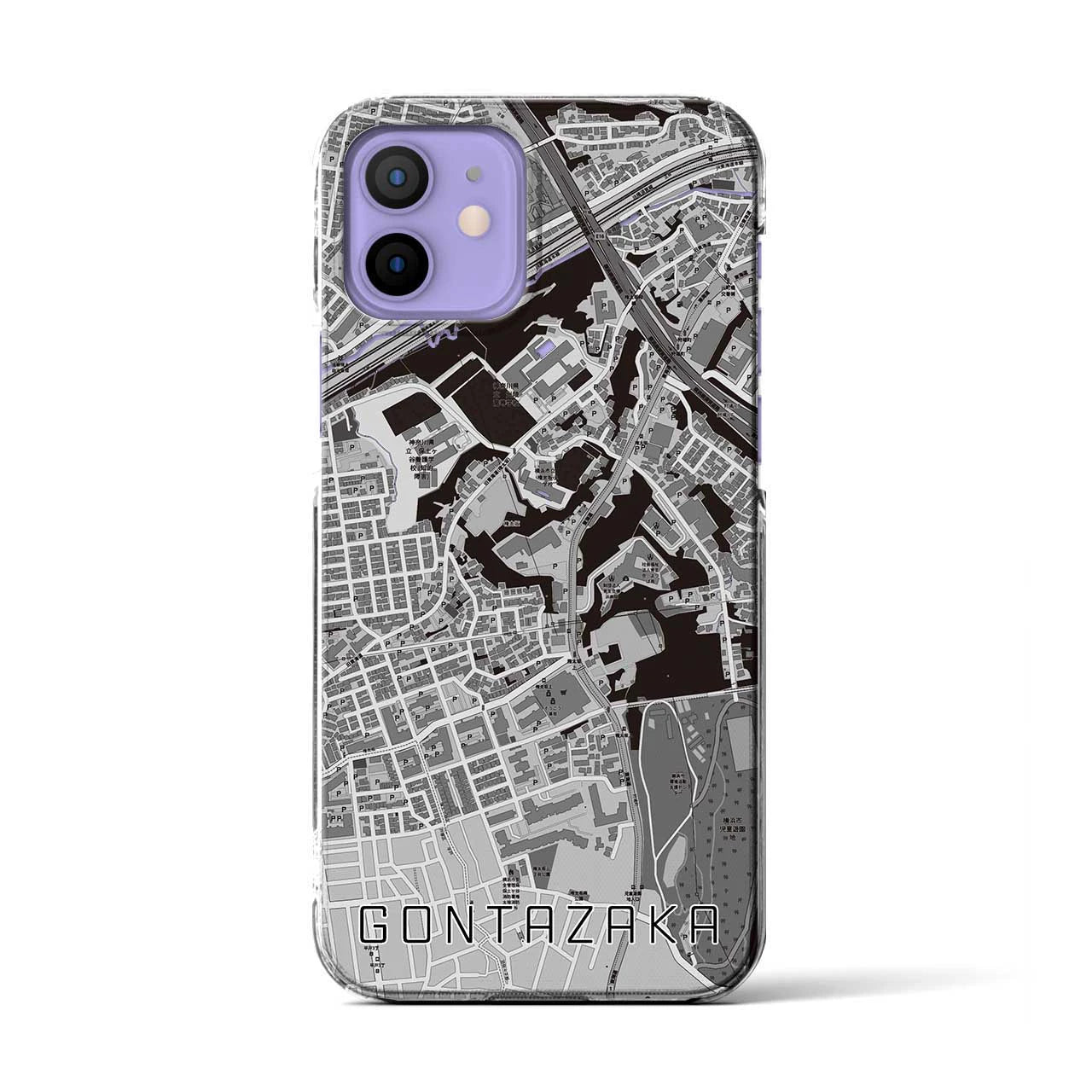 【権太坂(神奈川県)】地図柄iPhoneケース(クリアタイプ)