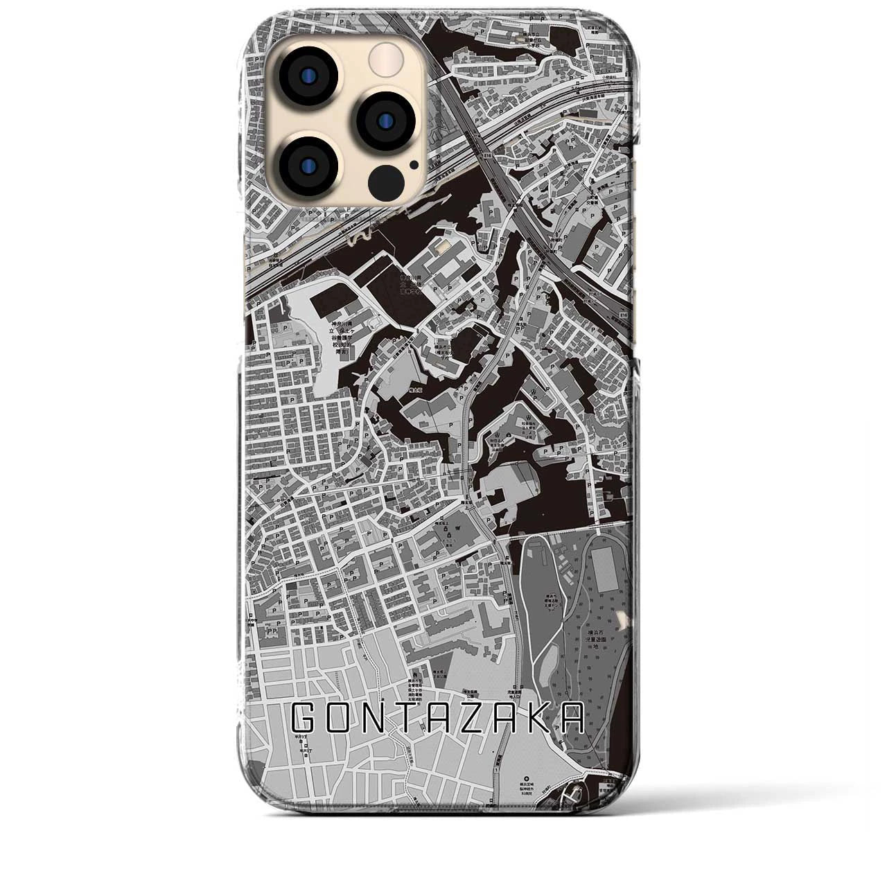 【権太坂(神奈川県)】地図柄iPhoneケース(クリアタイプ)