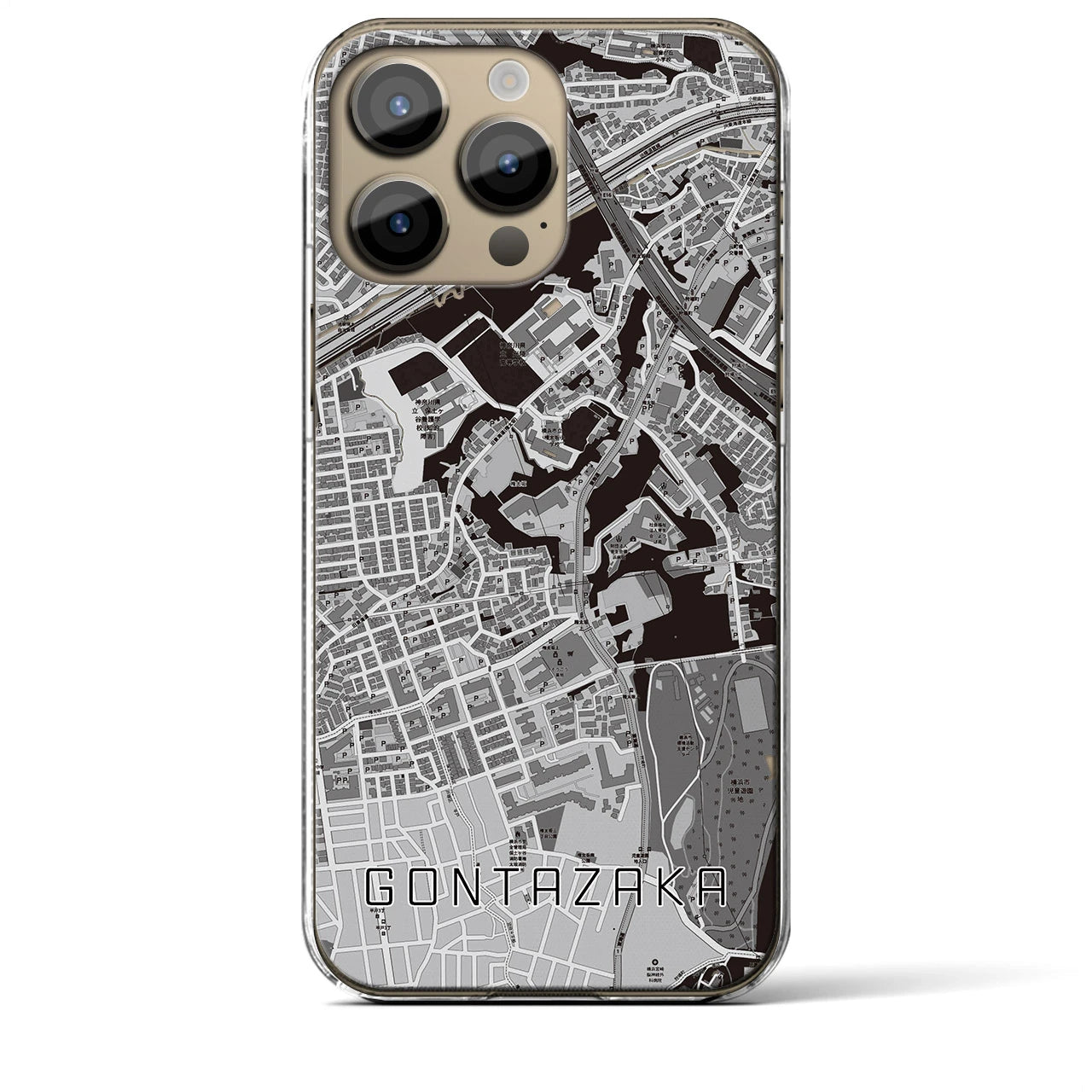 【権太坂(神奈川県)】地図柄iPhoneケース(クリアタイプ)