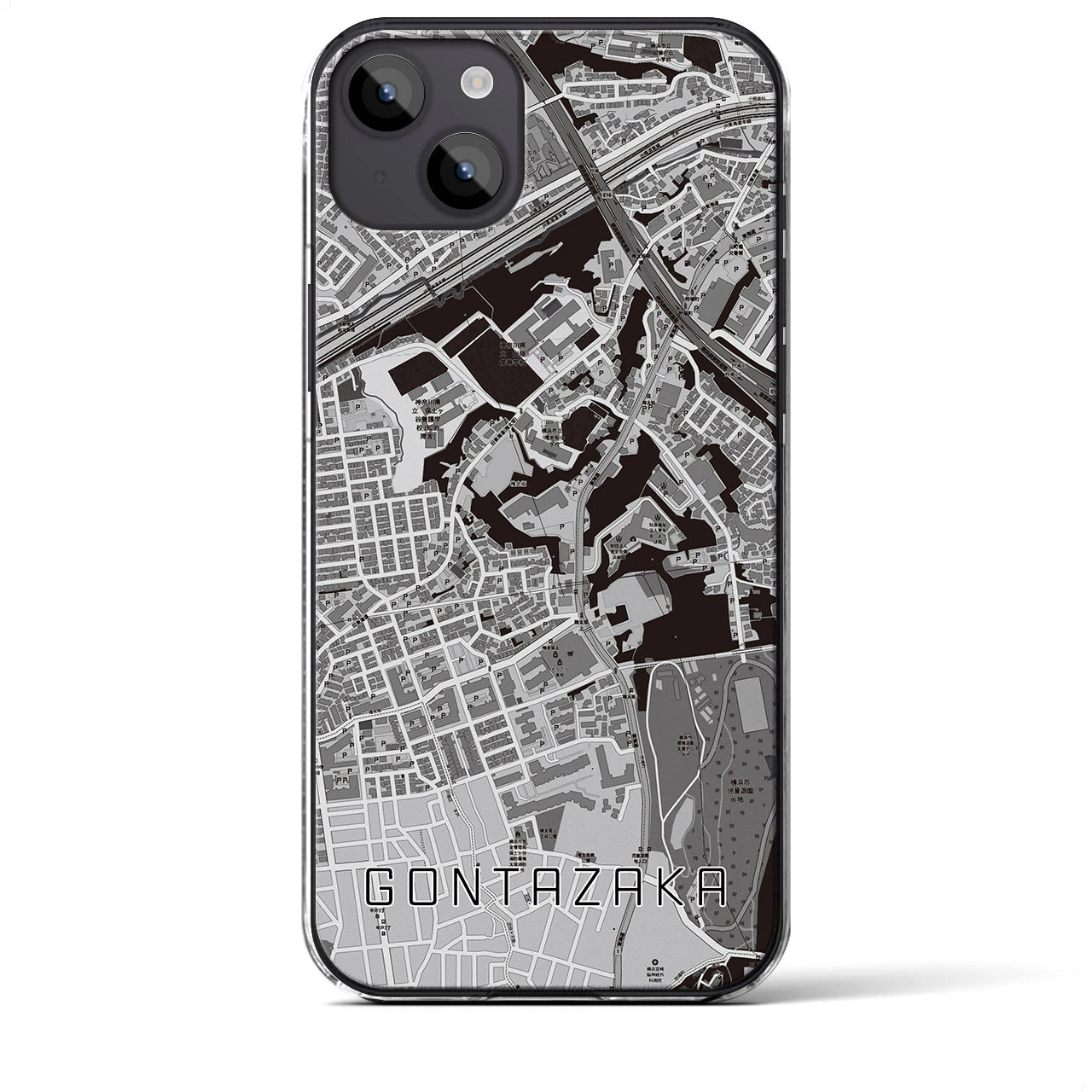 【権太坂(神奈川県)】地図柄iPhoneケース(クリアタイプ)