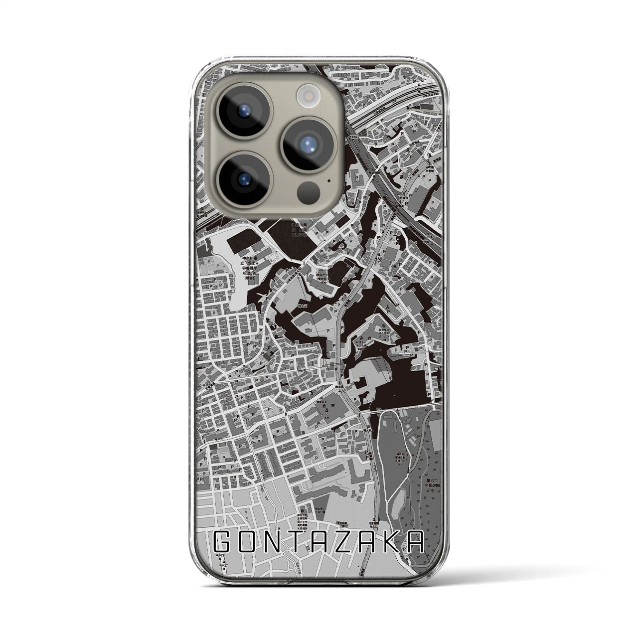 【権太坂(神奈川県)】地図柄iPhoneケース(クリアタイプ)