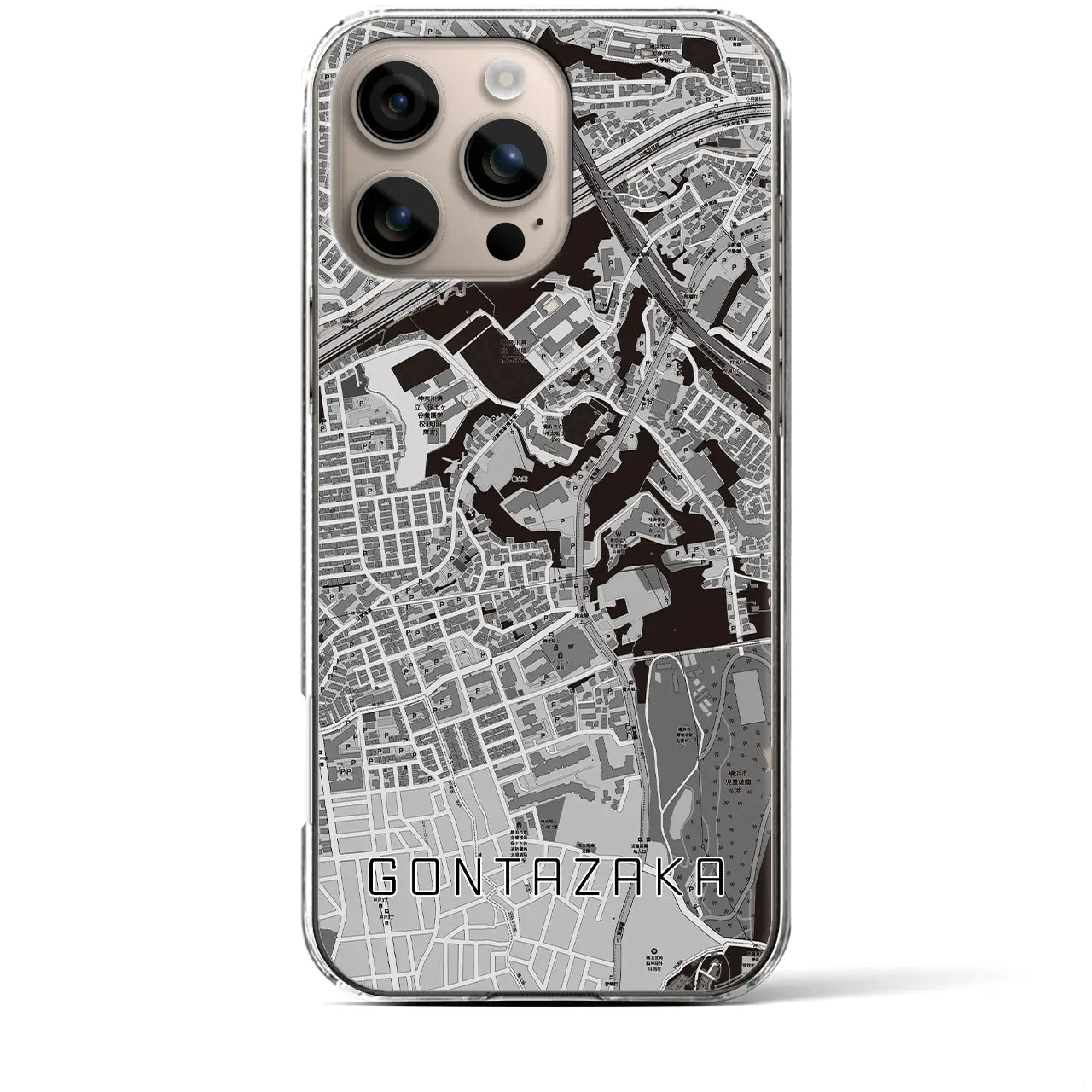 【権太坂(神奈川県)】地図柄iPhoneケース(クリアタイプ)