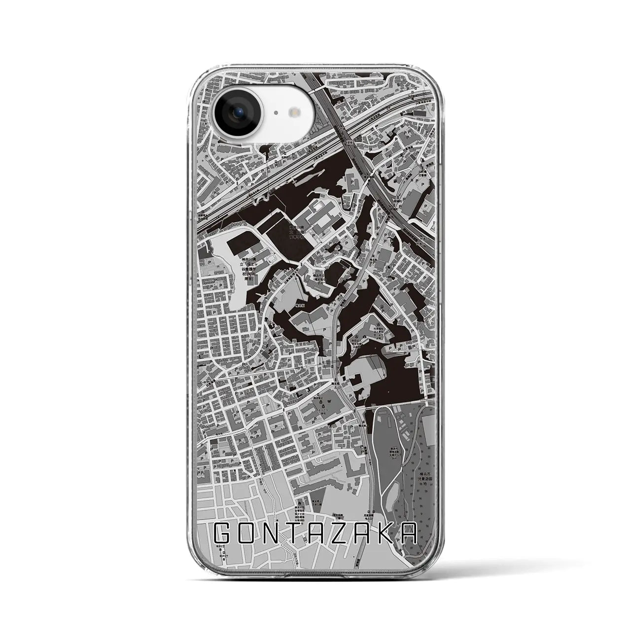 【権太坂(神奈川県)】地図柄iPhoneケース(クリアタイプ)