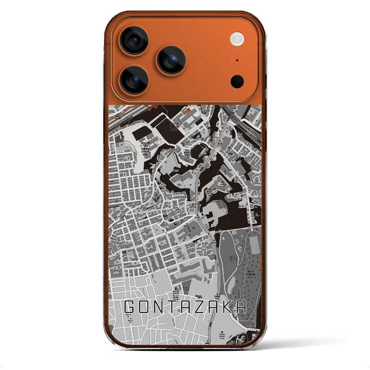 【権太坂(神奈川県)】地図柄iPhoneケース(クリアタイプ)