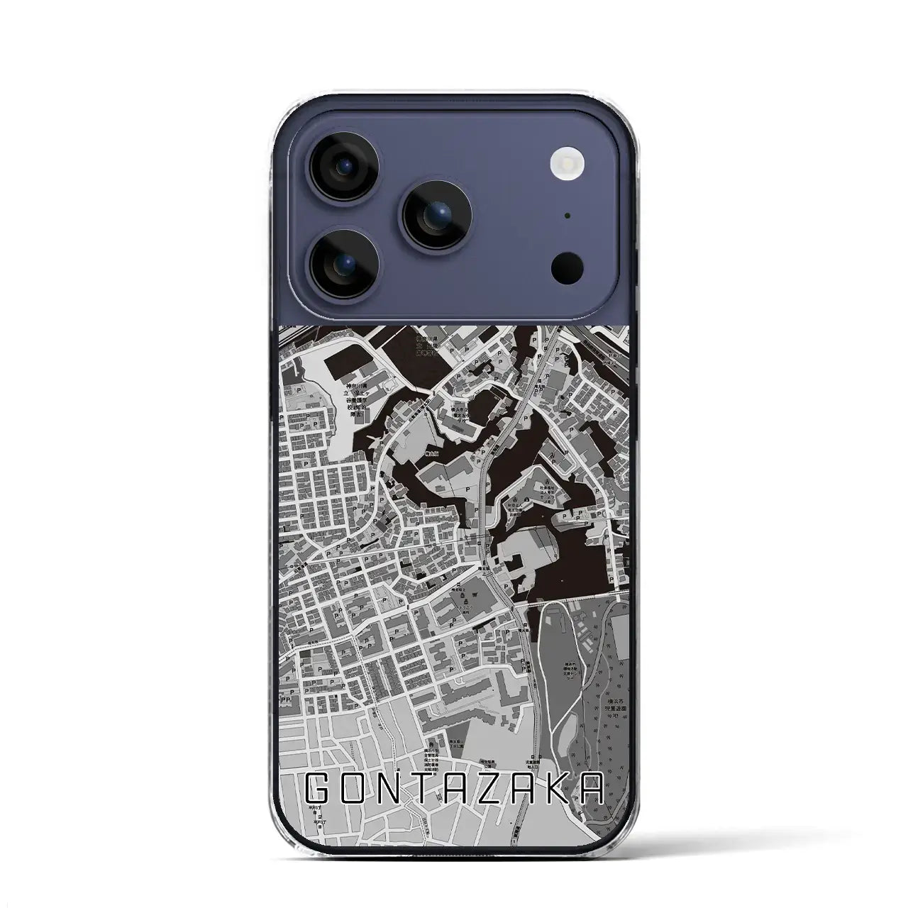 【権太坂(神奈川県)】地図柄iPhoneケース(クリアタイプ)