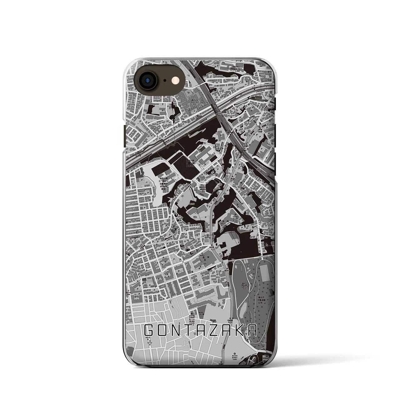 【権太坂(神奈川県)】地図柄iPhoneケース(クリアタイプ)