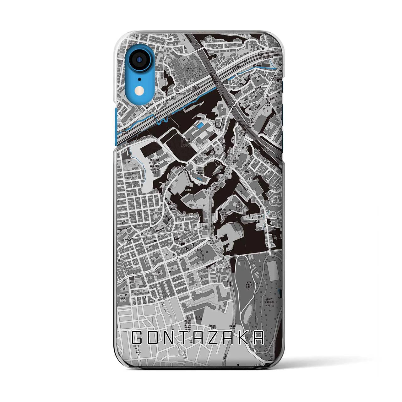 【権太坂(神奈川県)】地図柄iPhoneケース(クリアタイプ)