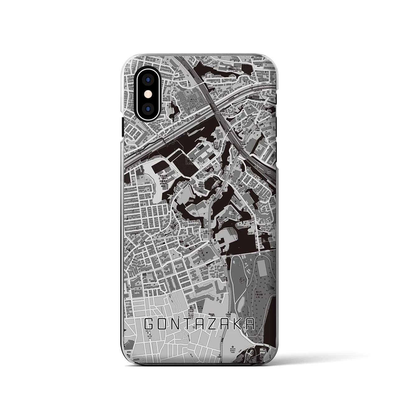 【権太坂(神奈川県)】地図柄iPhoneケース(クリアタイプ)