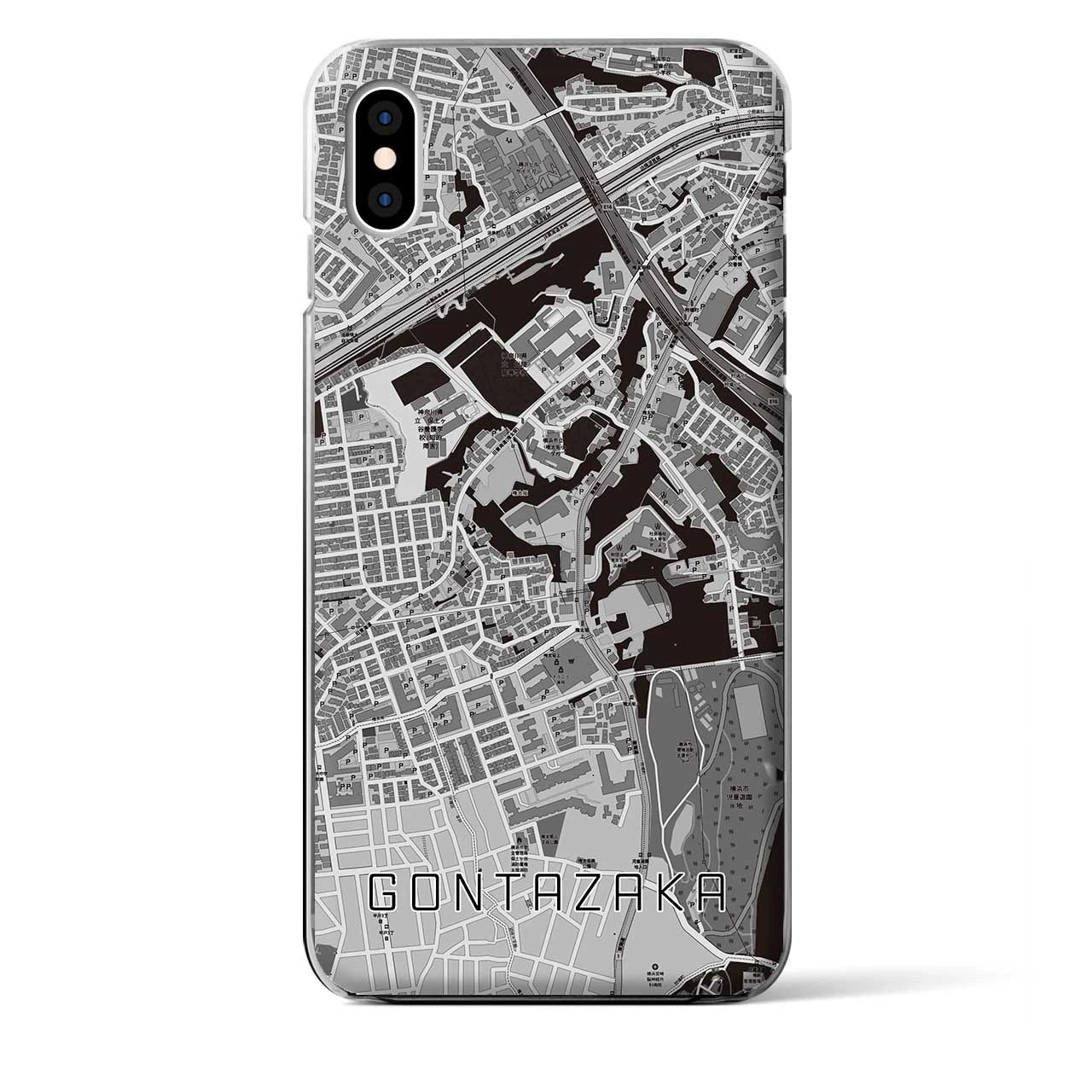 【権太坂(神奈川県)】地図柄iPhoneケース(クリアタイプ)