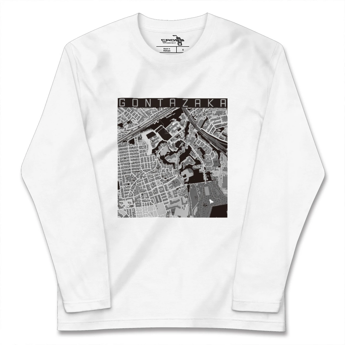 【権太坂(神奈川県)】地図柄ロングスリーブTシャツ