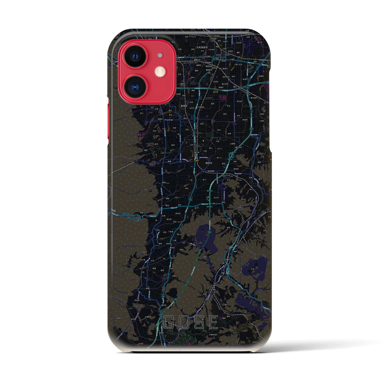 【御所(奈良県)】地図柄iPhoneケース(バックカバータイプ)