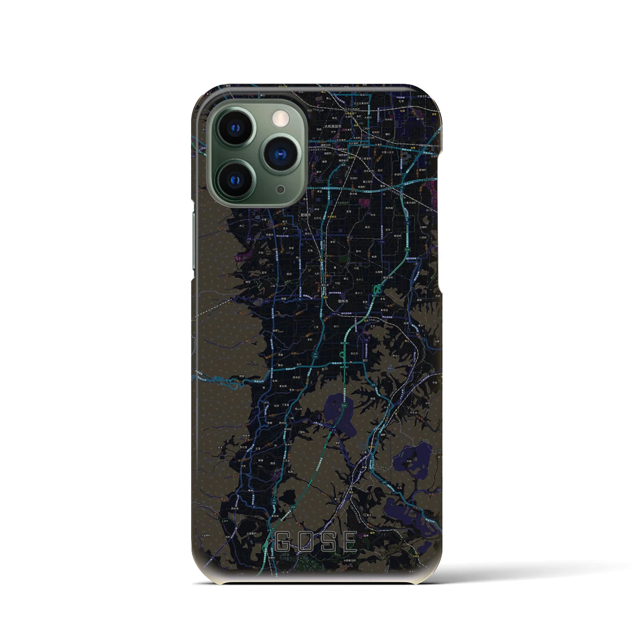 【御所(奈良県)】地図柄iPhoneケース(バックカバータイプ)