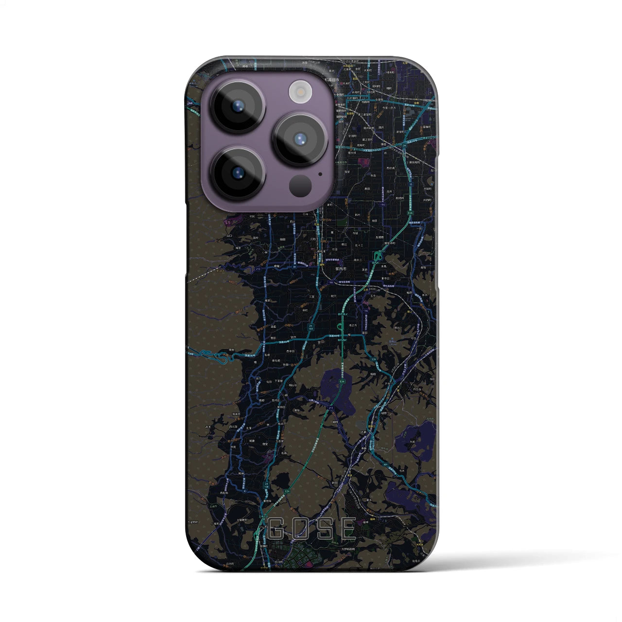 【御所(奈良県)】地図柄iPhoneケース(バックカバータイプ)