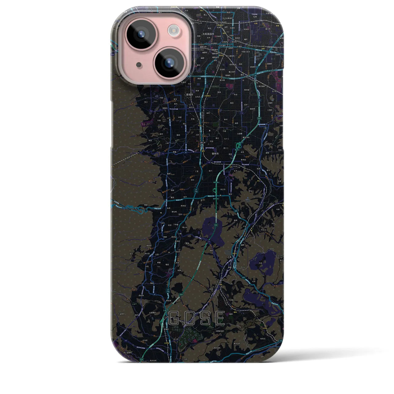 【御所(奈良県)】地図柄iPhoneケース(バックカバータイプ)