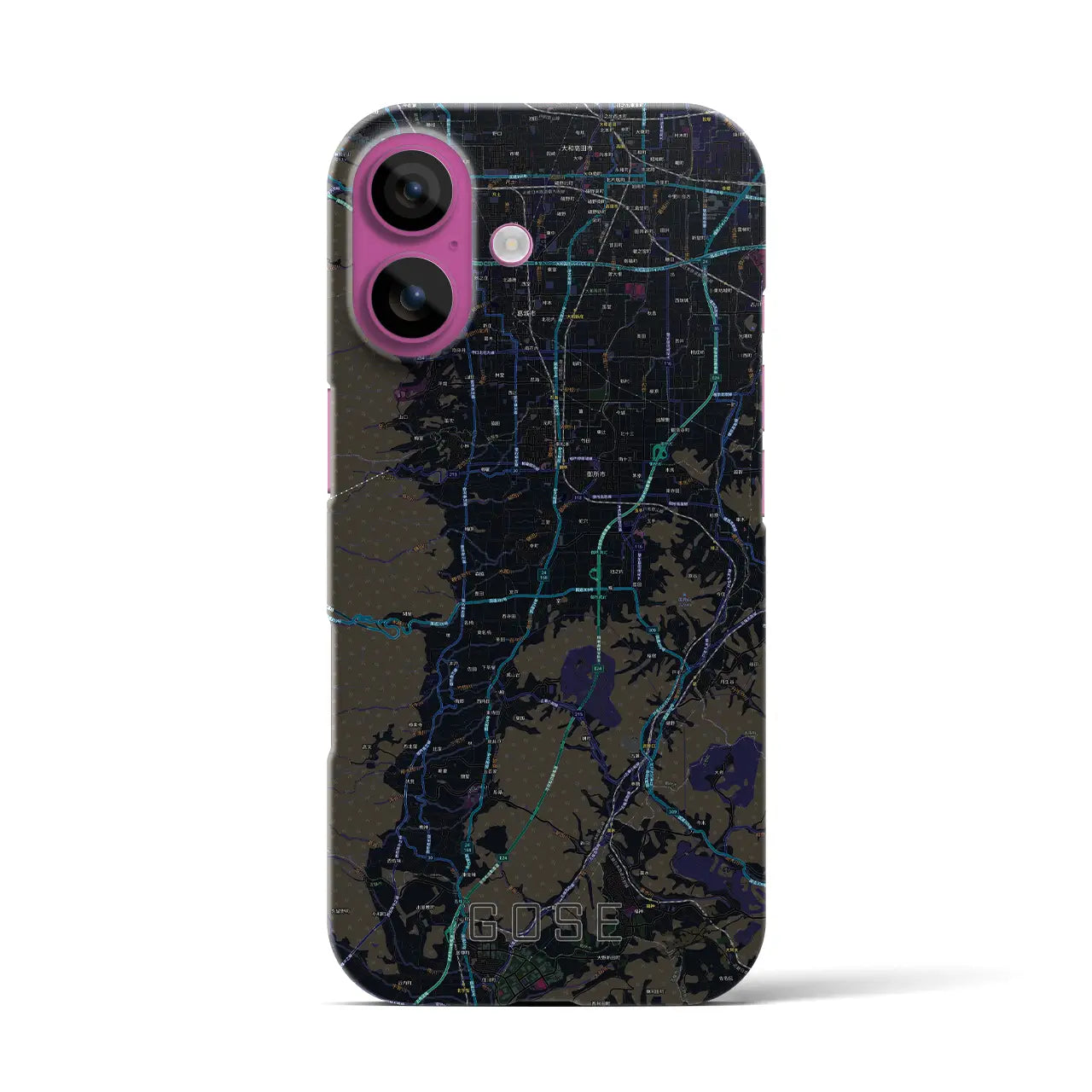 【御所(奈良県)】地図柄iPhoneケース(バックカバータイプ)