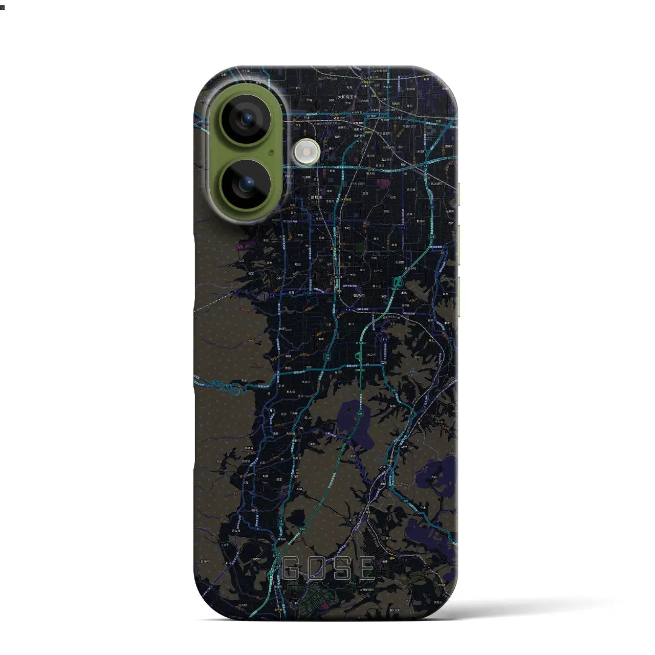 【御所(奈良県)】地図柄iPhoneケース(バックカバータイプ)