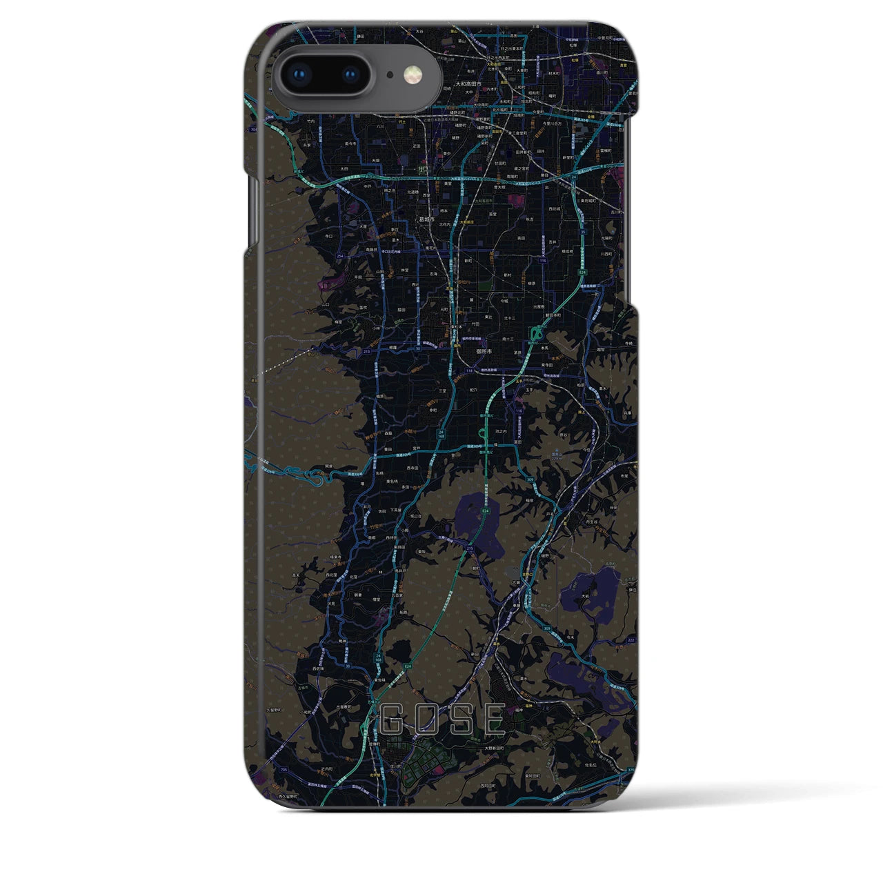 【御所(奈良県)】地図柄iPhoneケース(バックカバータイプ)