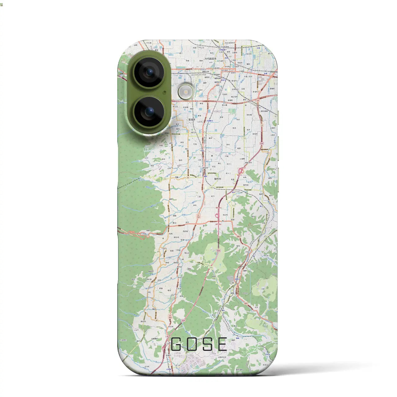 【御所(奈良県)】地図柄iPhoneケース(バックカバータイプ)