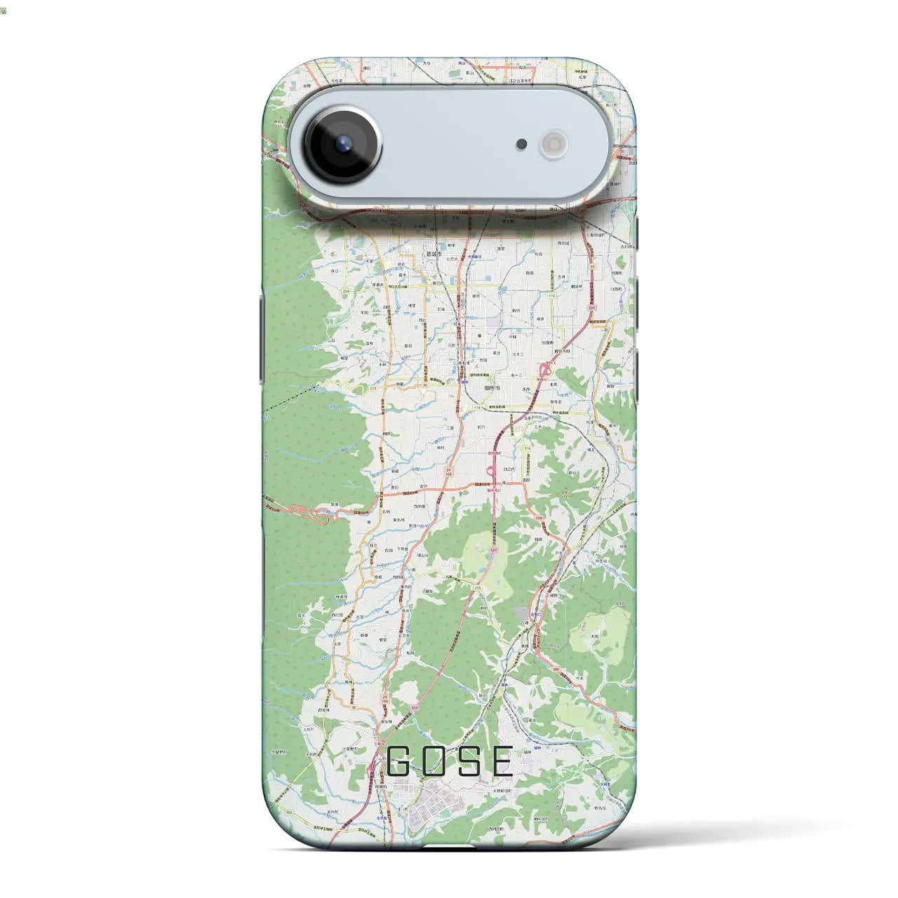【御所(奈良県)】地図柄iPhoneケース(バックカバータイプ)ブラック・iPhone 17 Pro Max 用