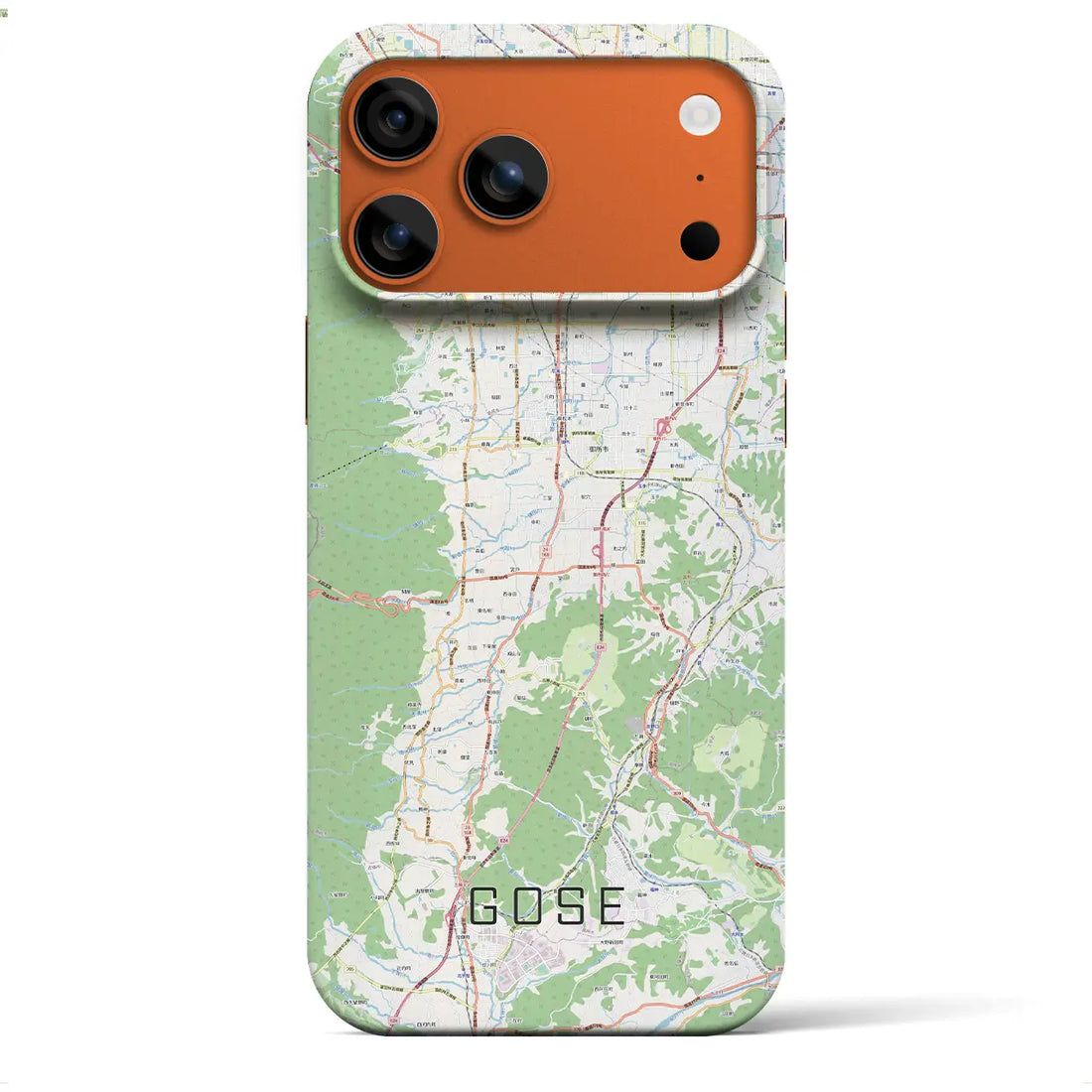 【御所(奈良県)】地図柄iPhoneケース(バックカバータイプ)ナチュラル・iPhone 17 Pro Max 用