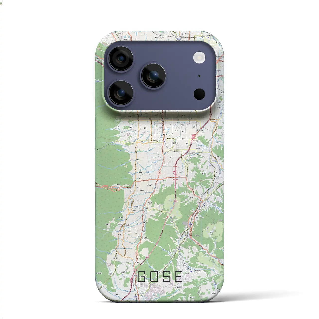 【御所(奈良県)】地図柄iPhoneケース(バックカバータイプ)