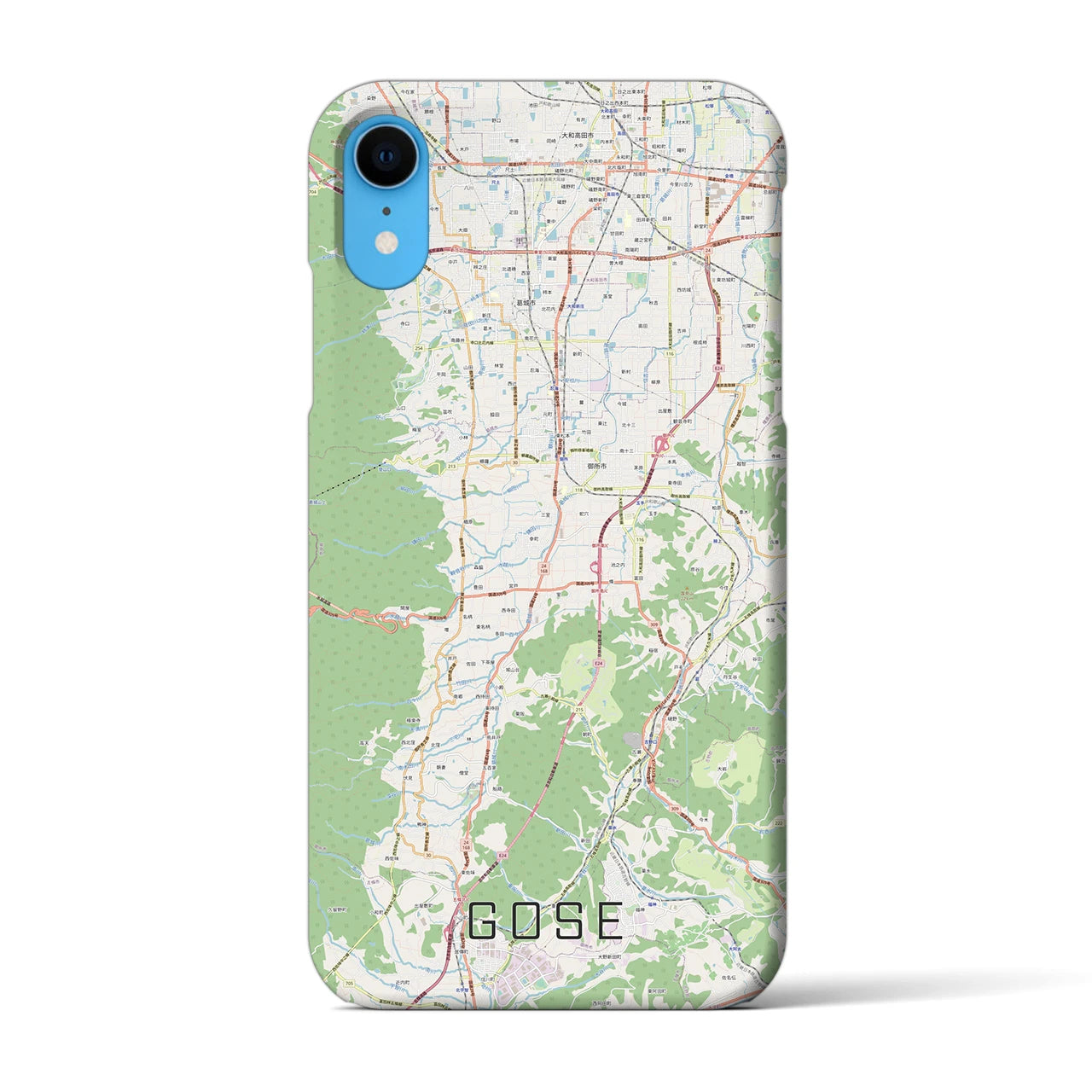 【御所(奈良県)】地図柄iPhoneケース(バックカバータイプ)