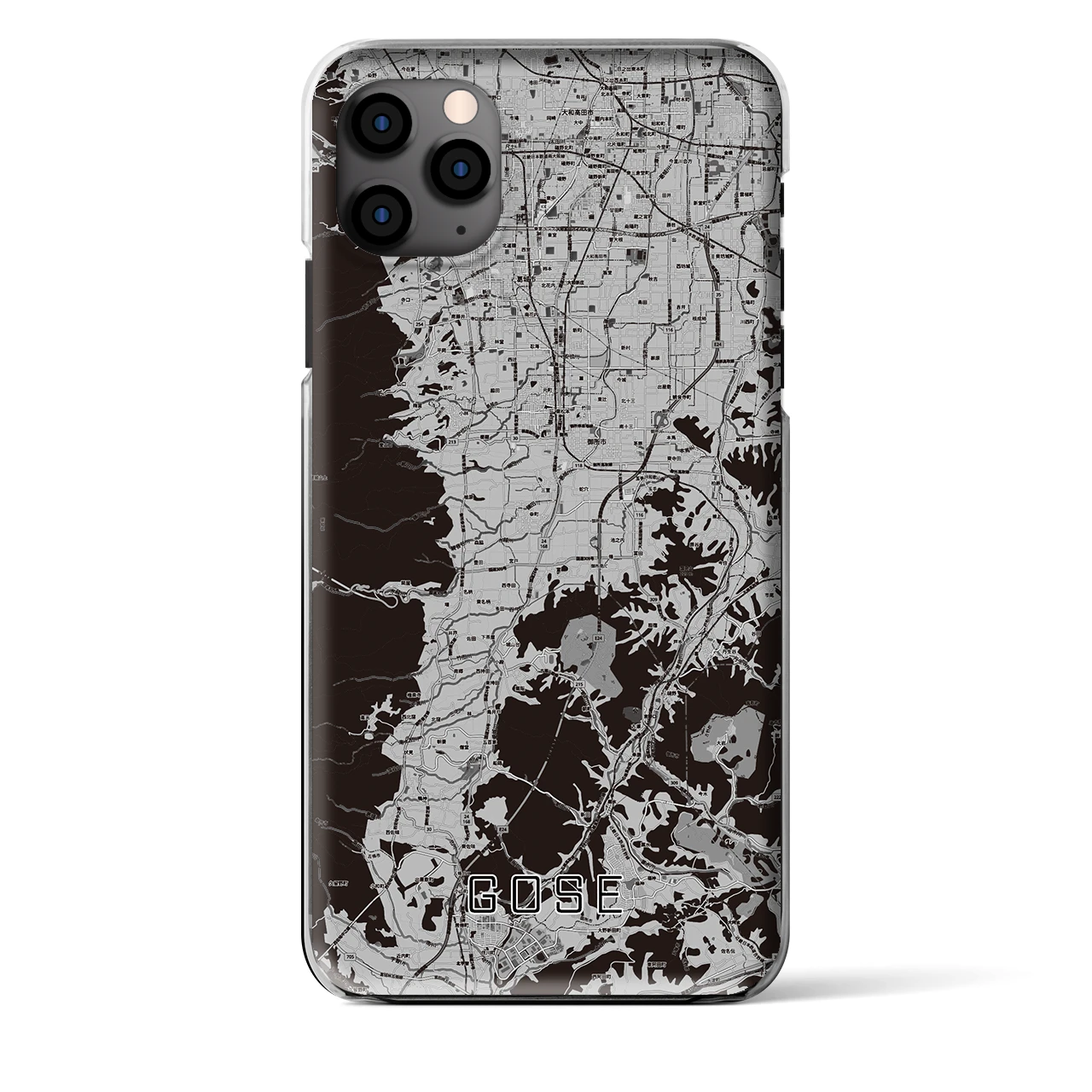 【御所(奈良県)】地図柄iPhoneケース(クリアタイプ)