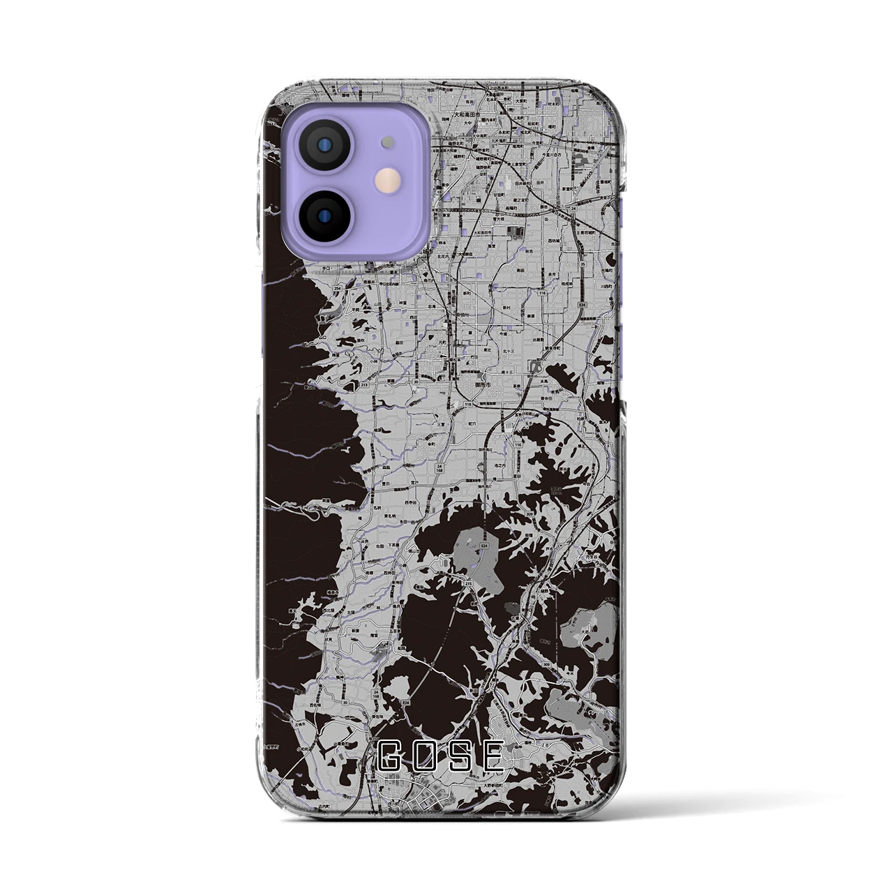 【御所(奈良県)】地図柄iPhoneケース(クリアタイプ)