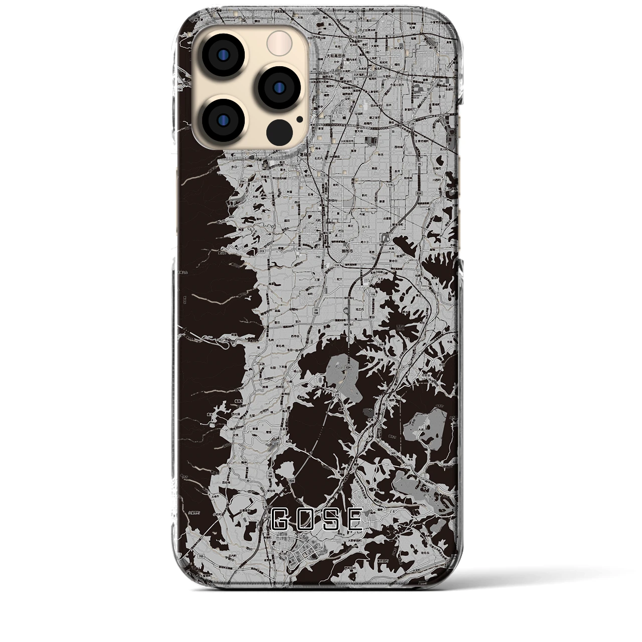 【御所(奈良県)】地図柄iPhoneケース(クリアタイプ)