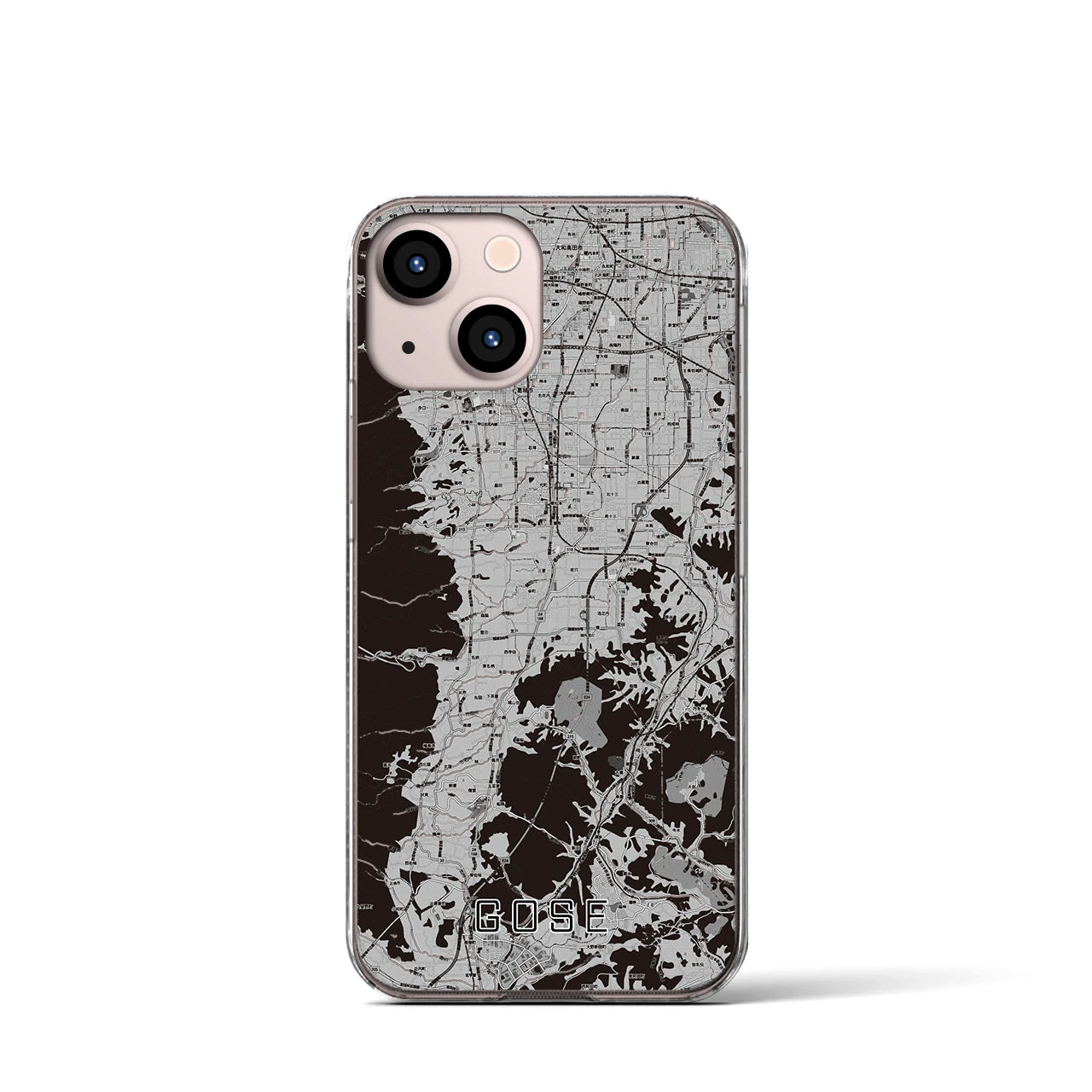 【御所(奈良県)】地図柄iPhoneケース(クリアタイプ)