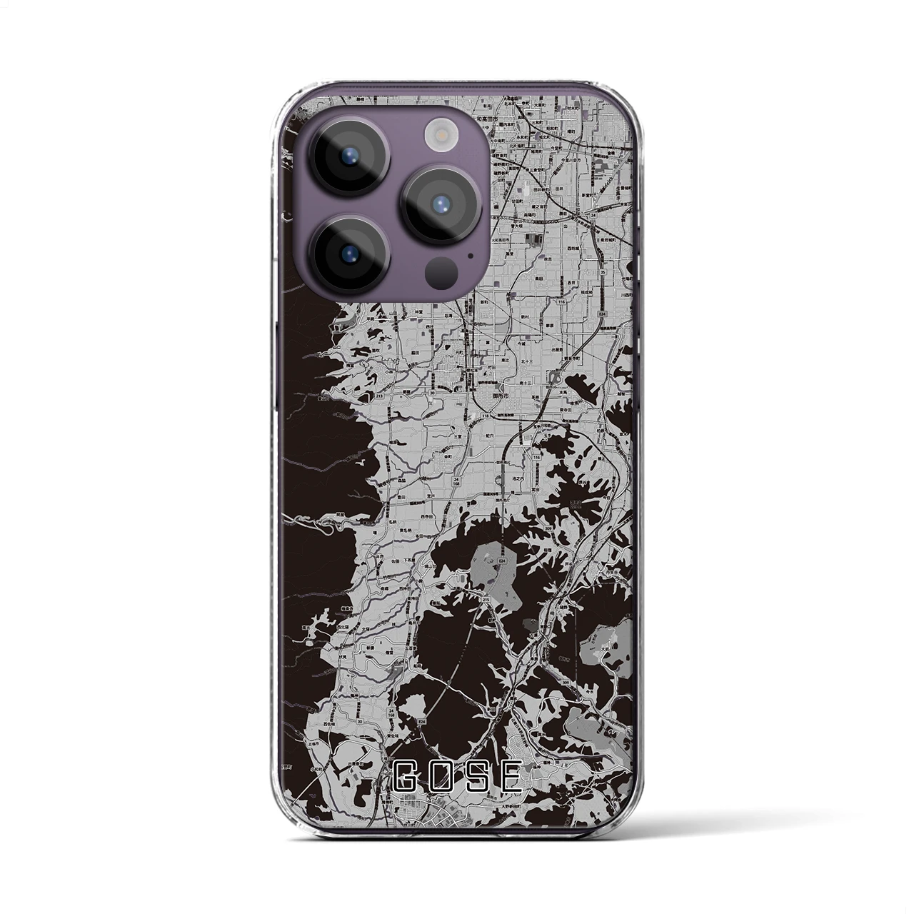 【御所(奈良県)】地図柄iPhoneケース(クリアタイプ)