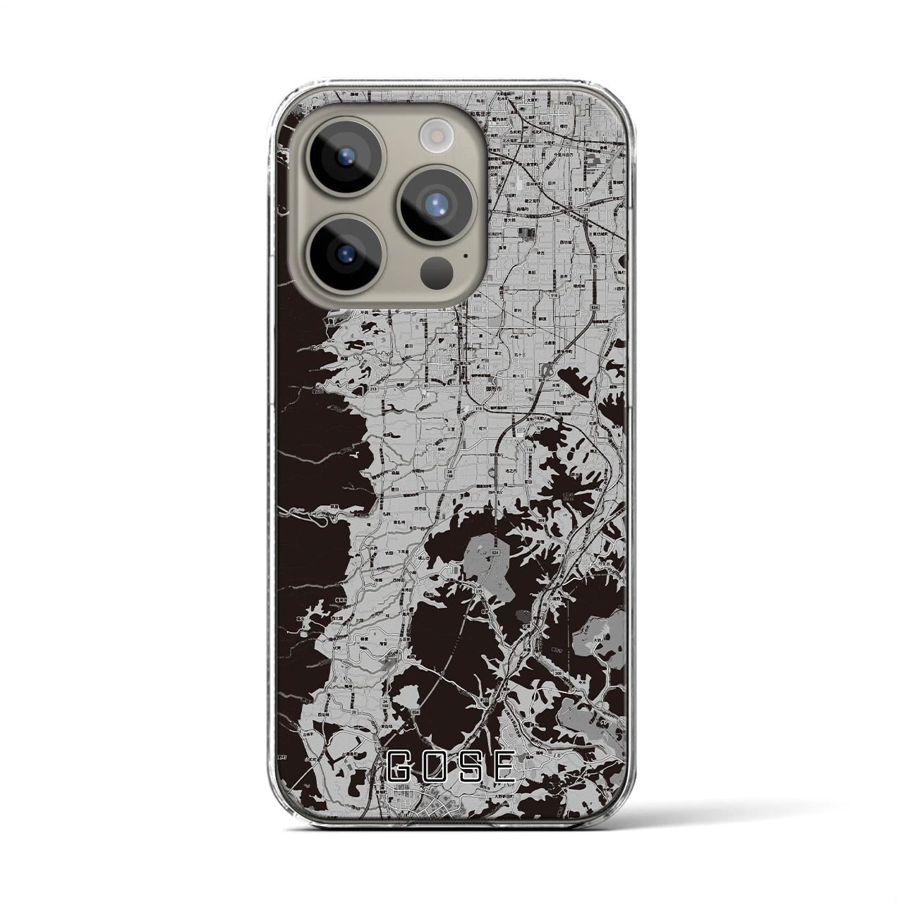 【御所(奈良県)】地図柄iPhoneケース(クリアタイプ)