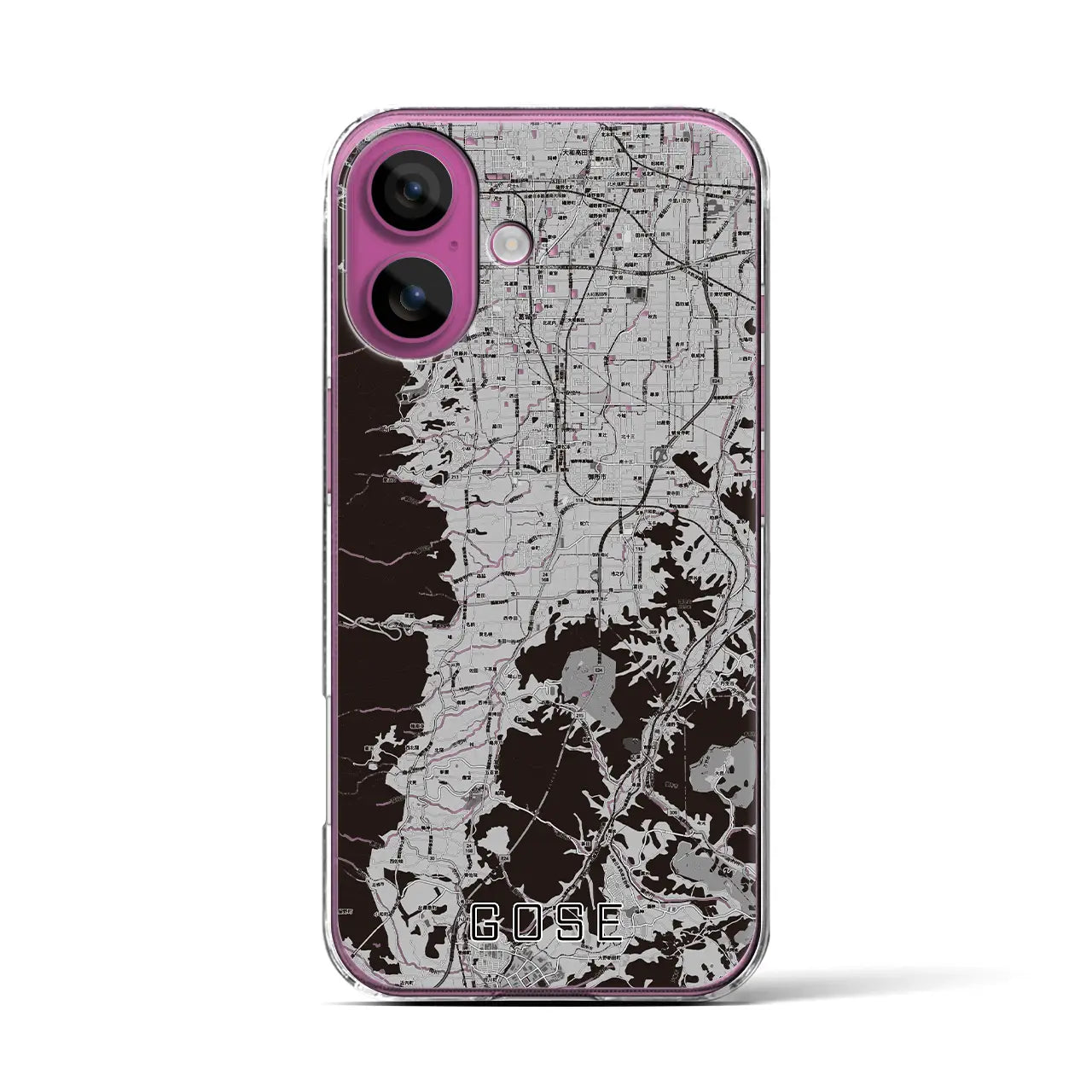 【御所(奈良県)】地図柄iPhoneケース(クリアタイプ)