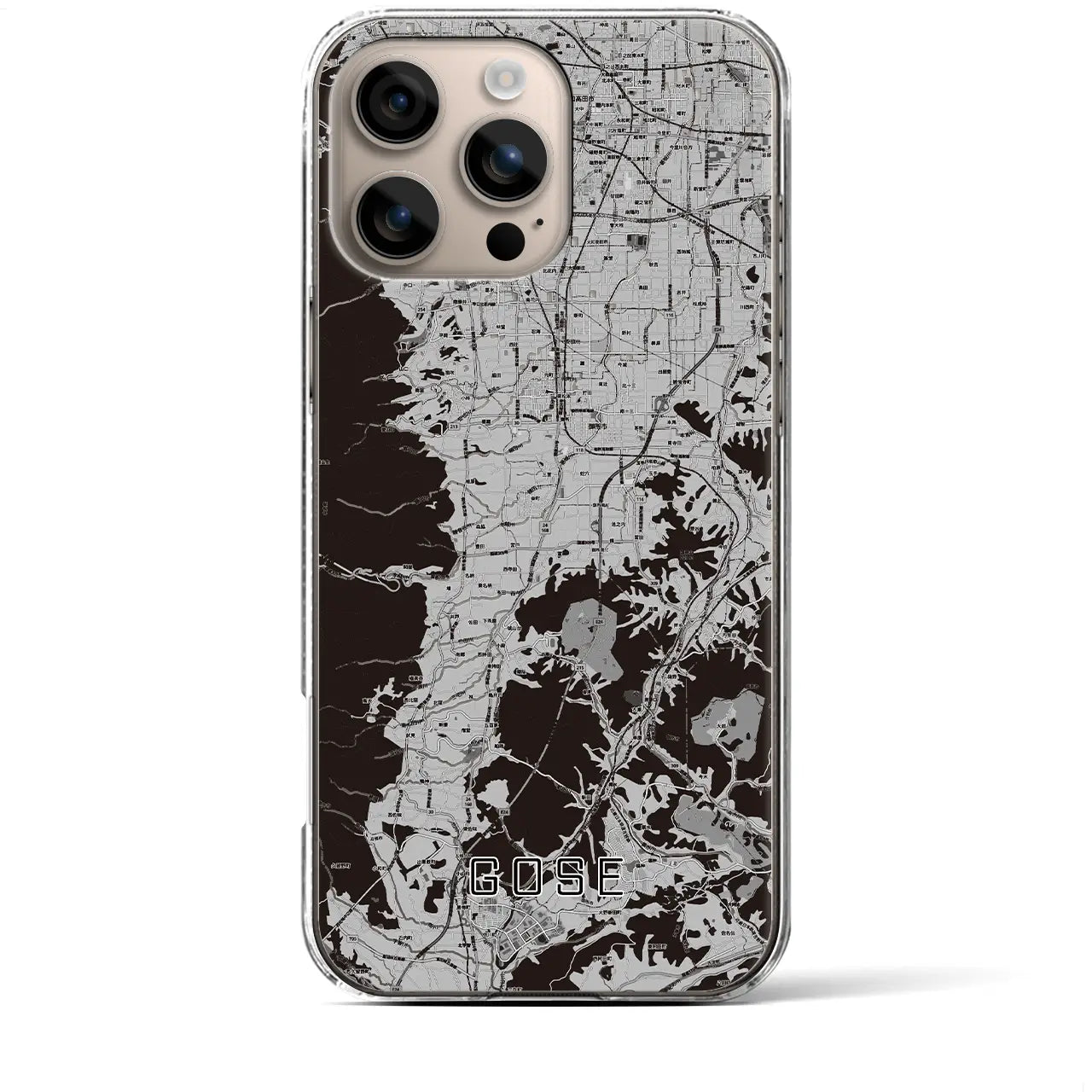 【御所(奈良県)】地図柄iPhoneケース(クリアタイプ)