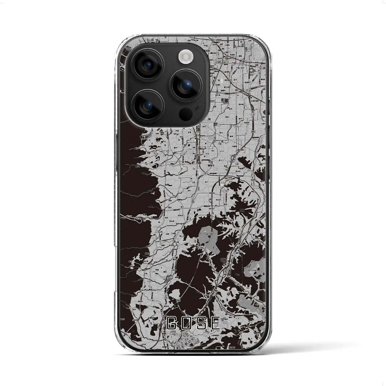 【御所(奈良県)】地図柄iPhoneケース(クリアタイプ)