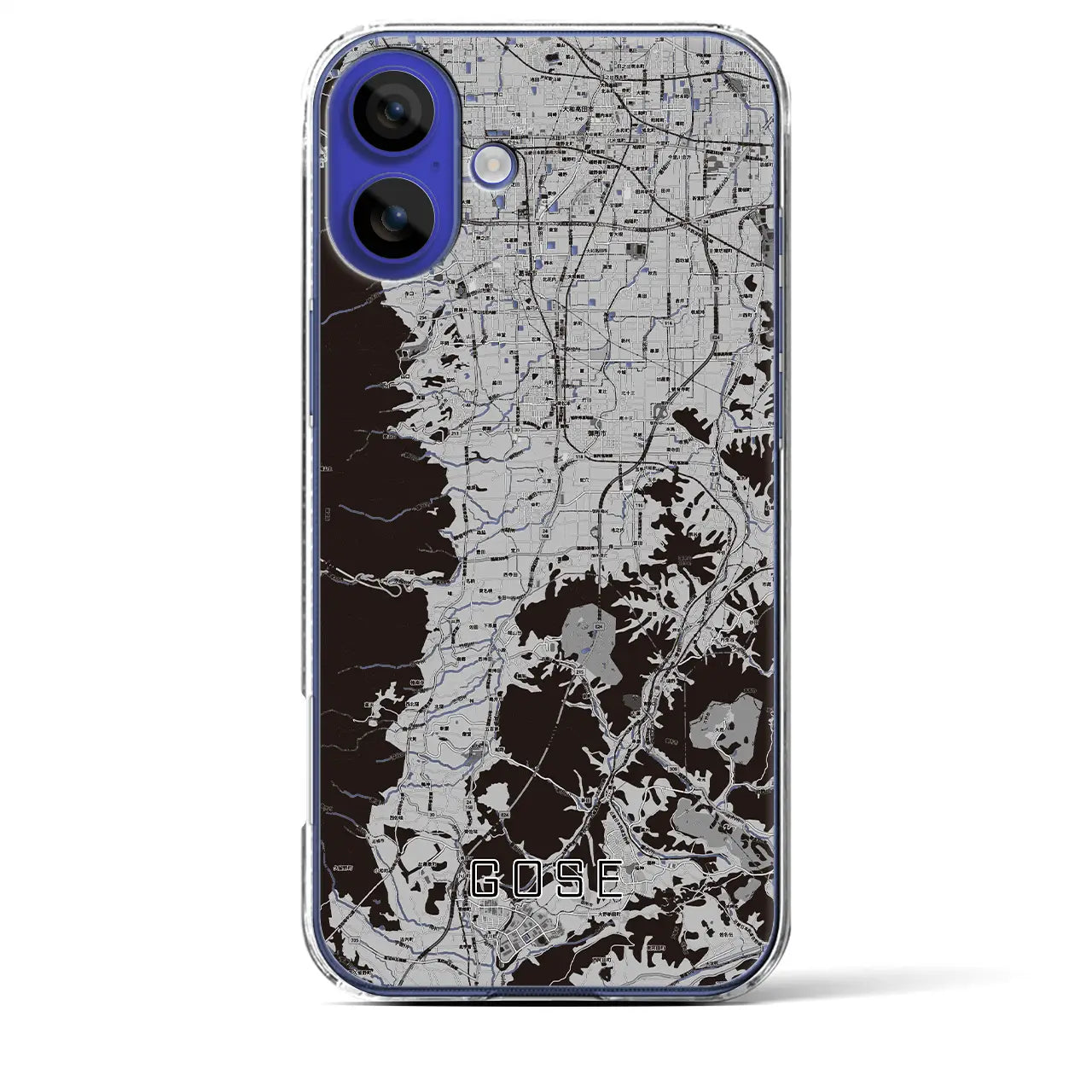 【御所(奈良県)】地図柄iPhoneケース(クリアタイプ)