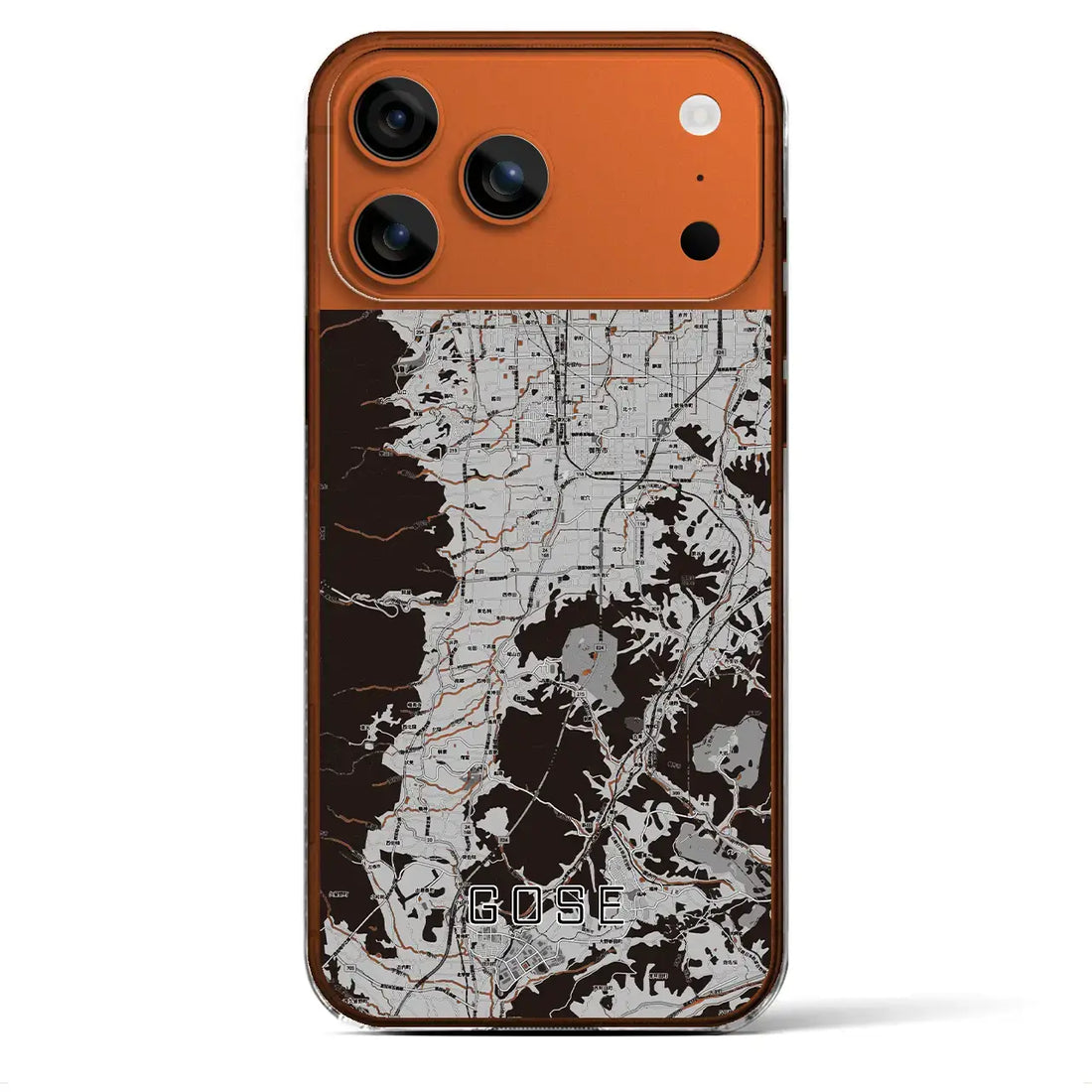 【御所(奈良県)】地図柄iPhoneケース(クリアタイプ)