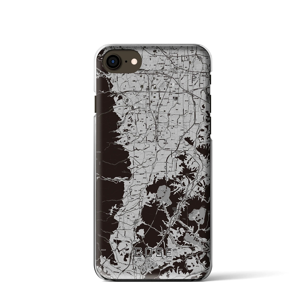 【御所(奈良県)】地図柄iPhoneケース(クリアタイプ)