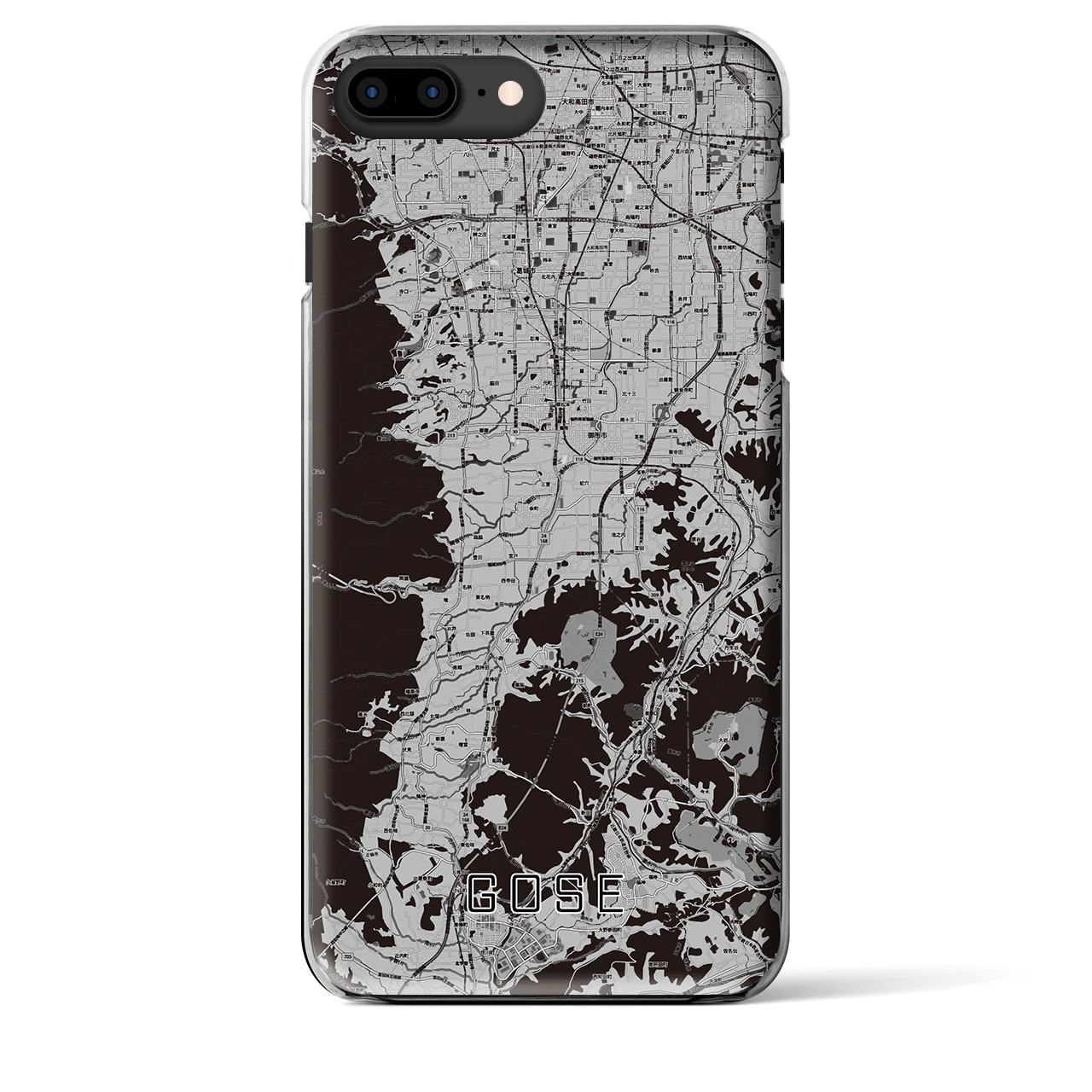 【御所(奈良県)】地図柄iPhoneケース(クリアタイプ)